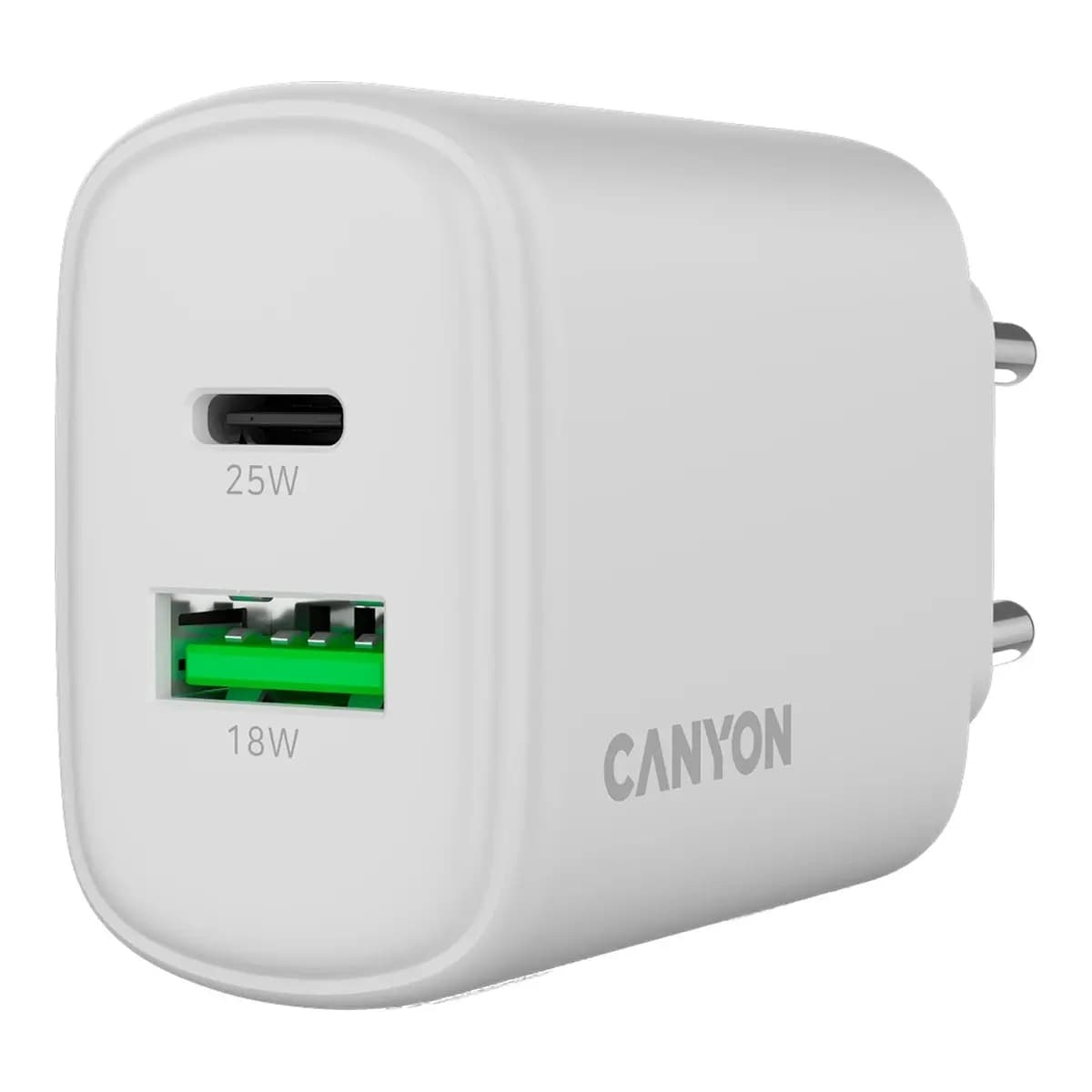 Canyon Punjač OnCharge 250 25W, 1x PD, 1x QC, EU, Bijeli