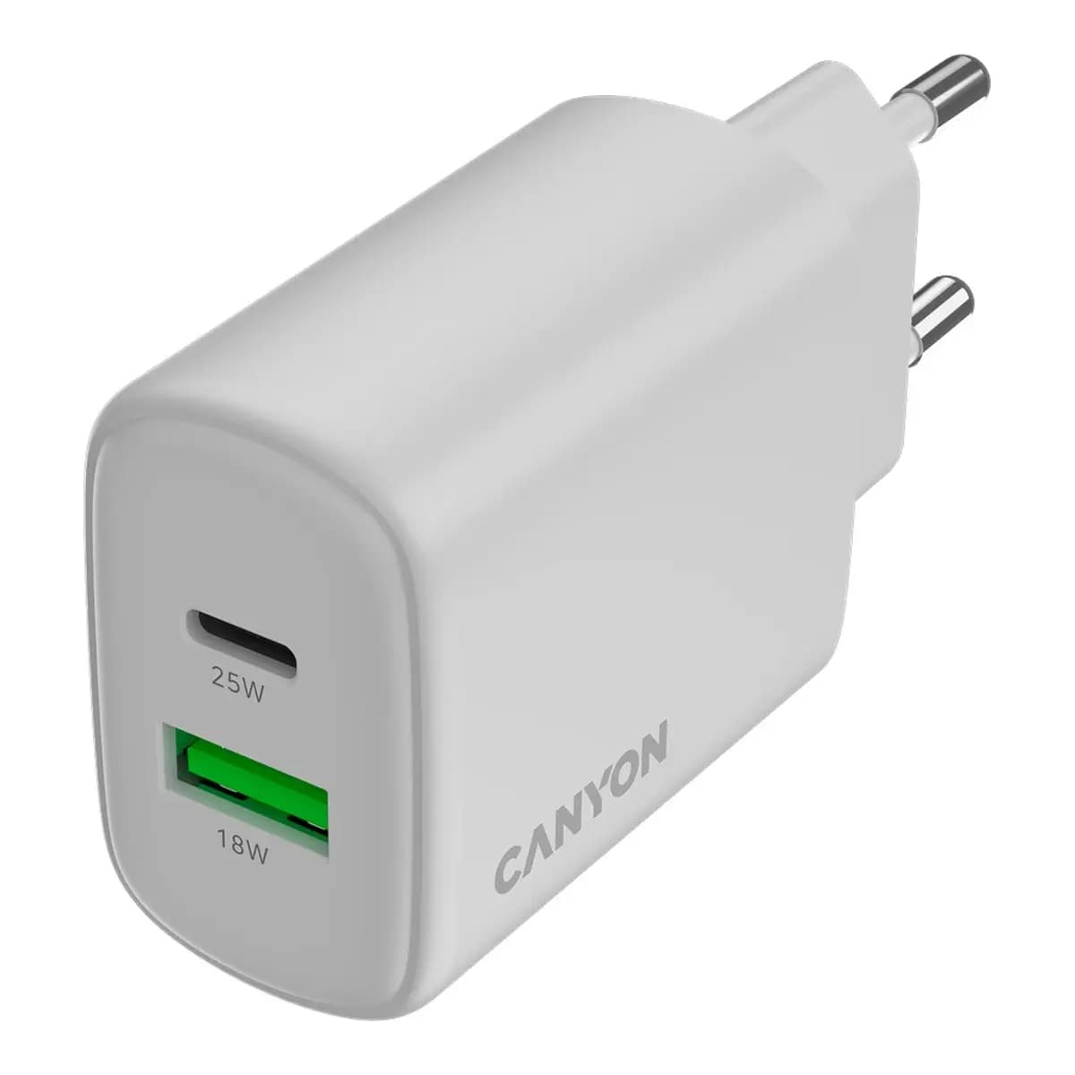 Canyon Punjač OnCharge 250 25W, 1x PD, 1x QC, EU, Bijeli