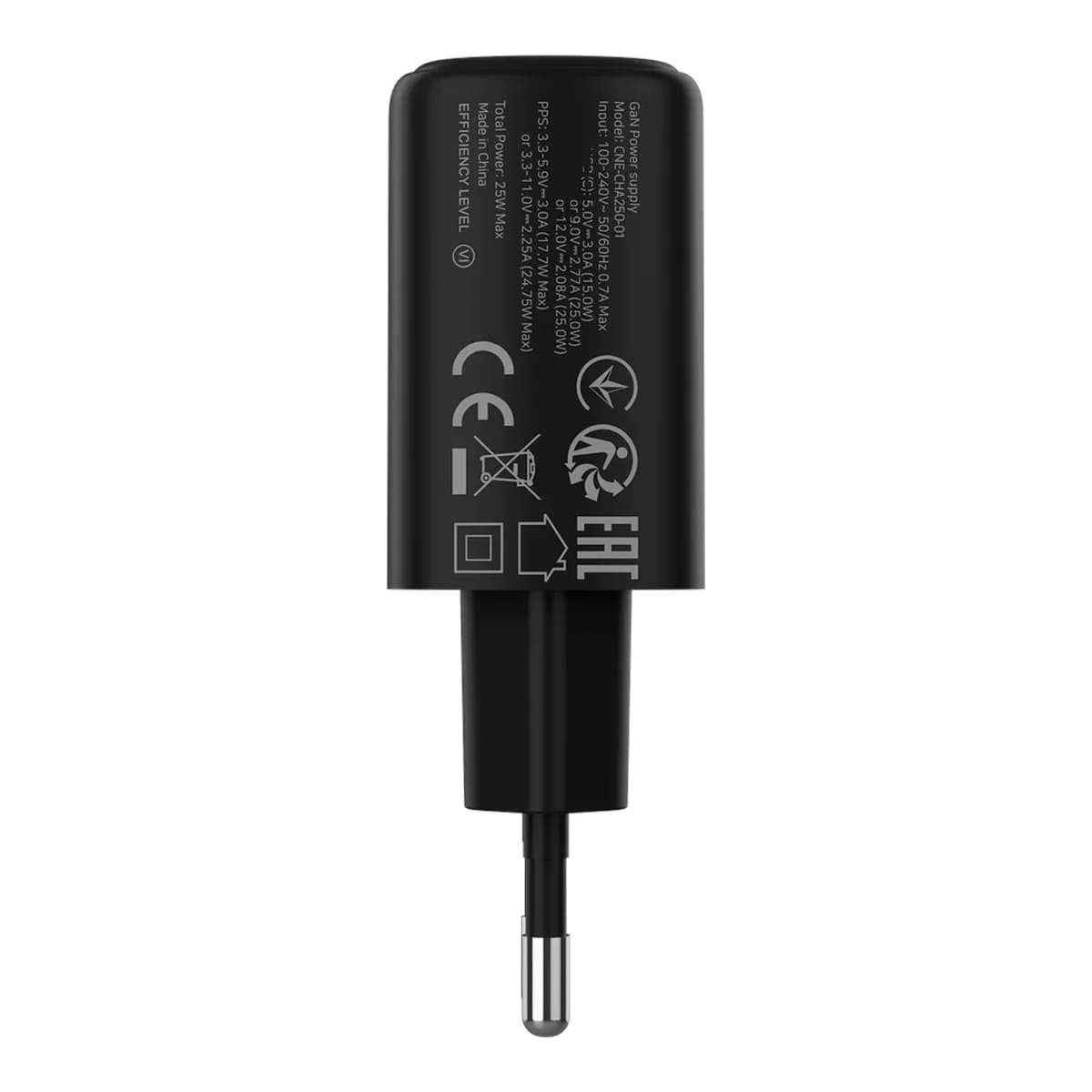 Canyon Punjač OnCharge 250 25W, 1x Power Delivery, EU Utikač, Crni
