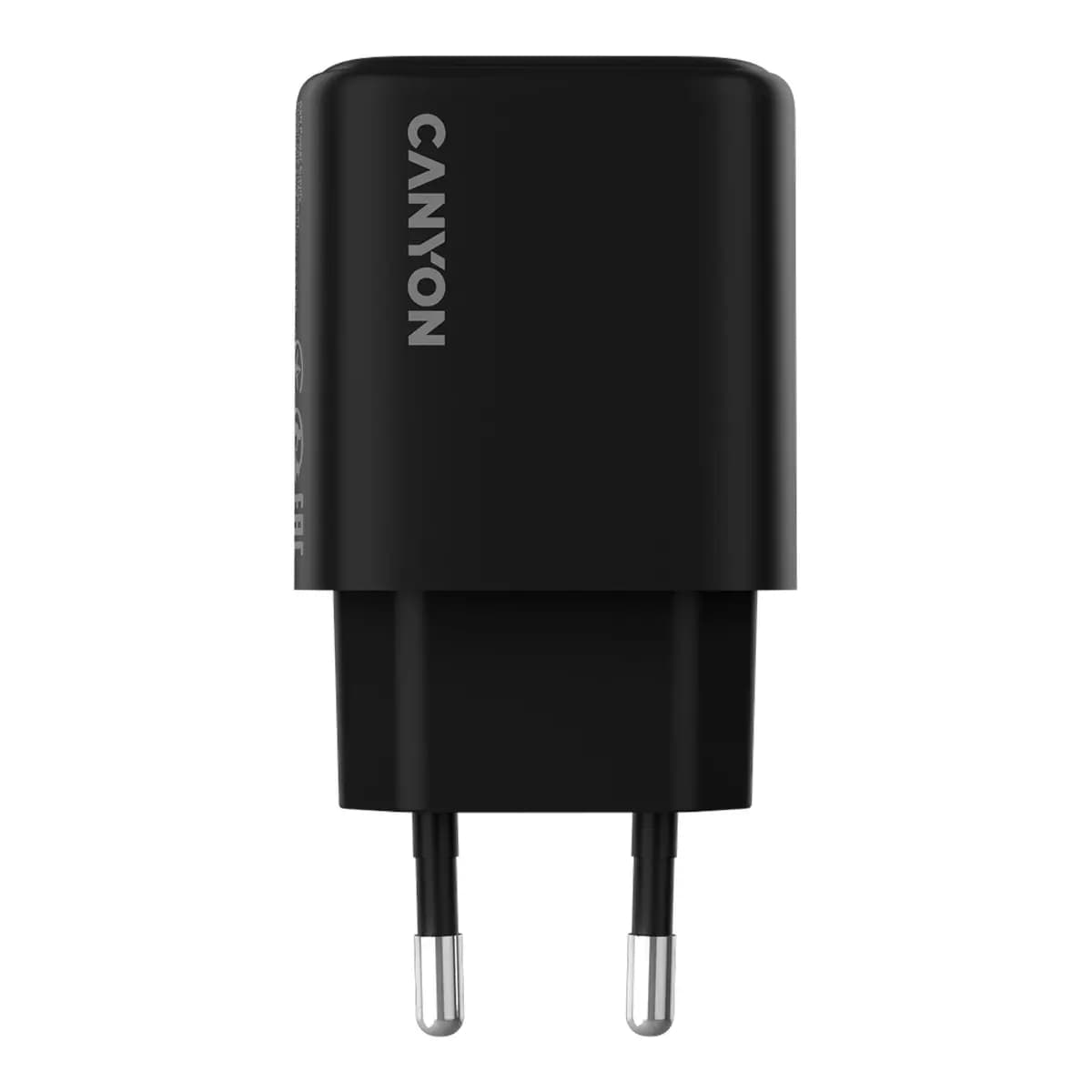 Canyon Punjač OnCharge 200 20W, 1xPD, EU utikač, crni