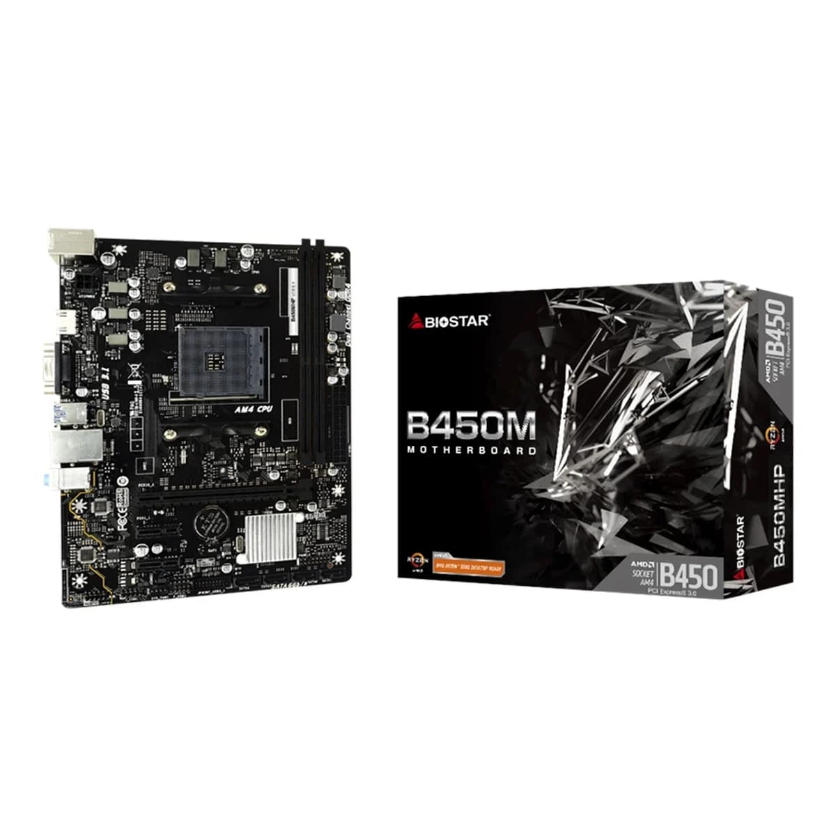 BIOSTAR Matična ploča B450 AM4 – 2x DDR4, 4x SATA II, VGA, HDMI