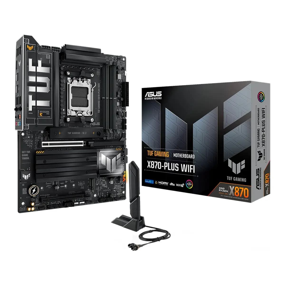 ASUS TUF GAMING X870-PLUS WIFI AM5 ATX matična ploča - DDR5, 4xM.2, PCIe 5.0, WiFi 7