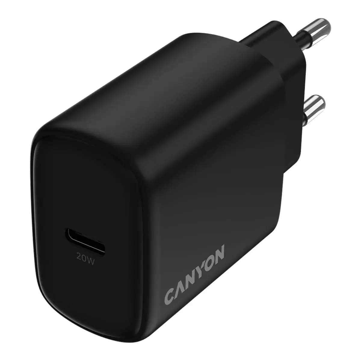 Canyon Punjač OnCharge 200 20W, 1xPD, EU utikač, crni