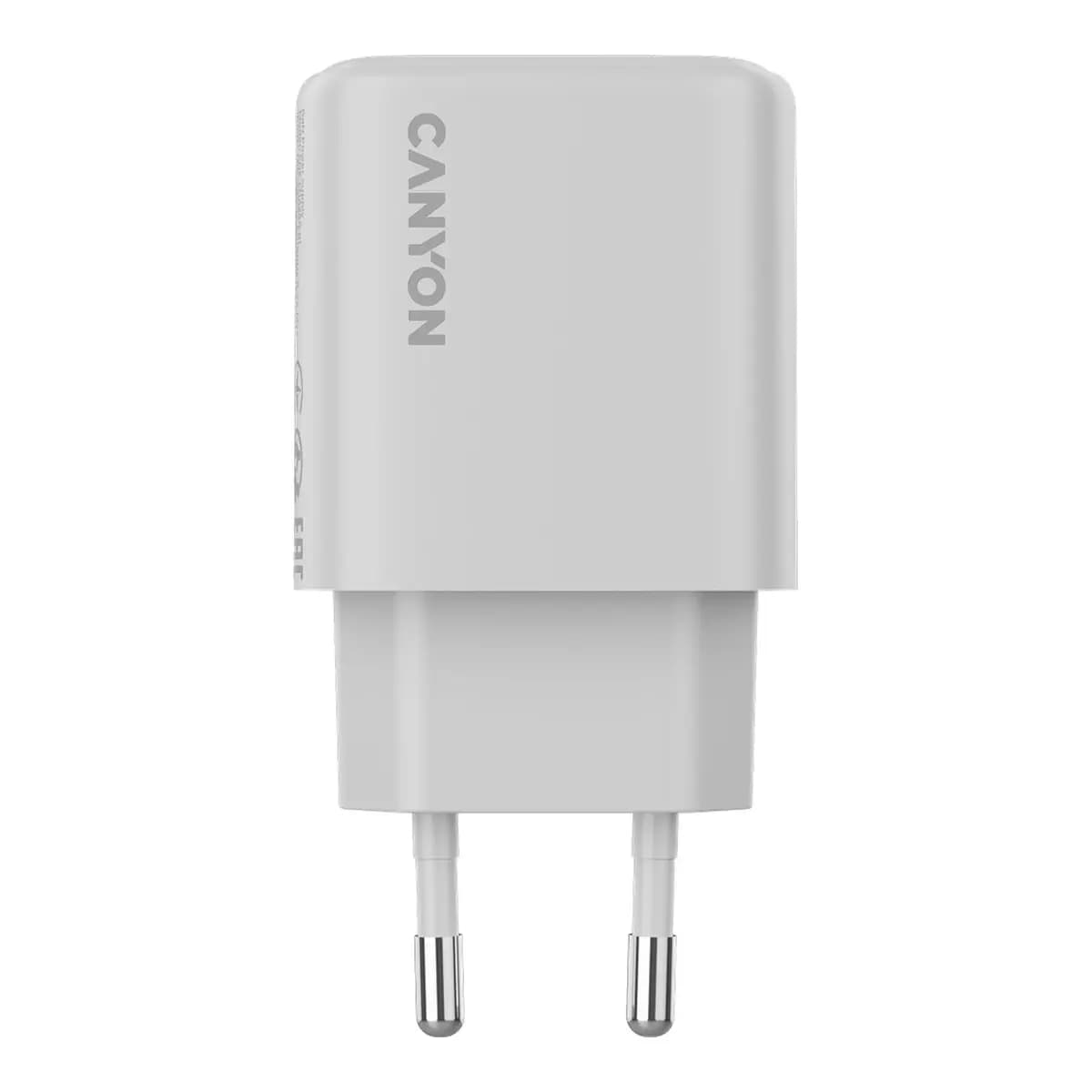 Canyon Punjač OnCharge 250, 25W, 1xPD, EU Bijeli – Brzo punjenje i kompaktan dizajn