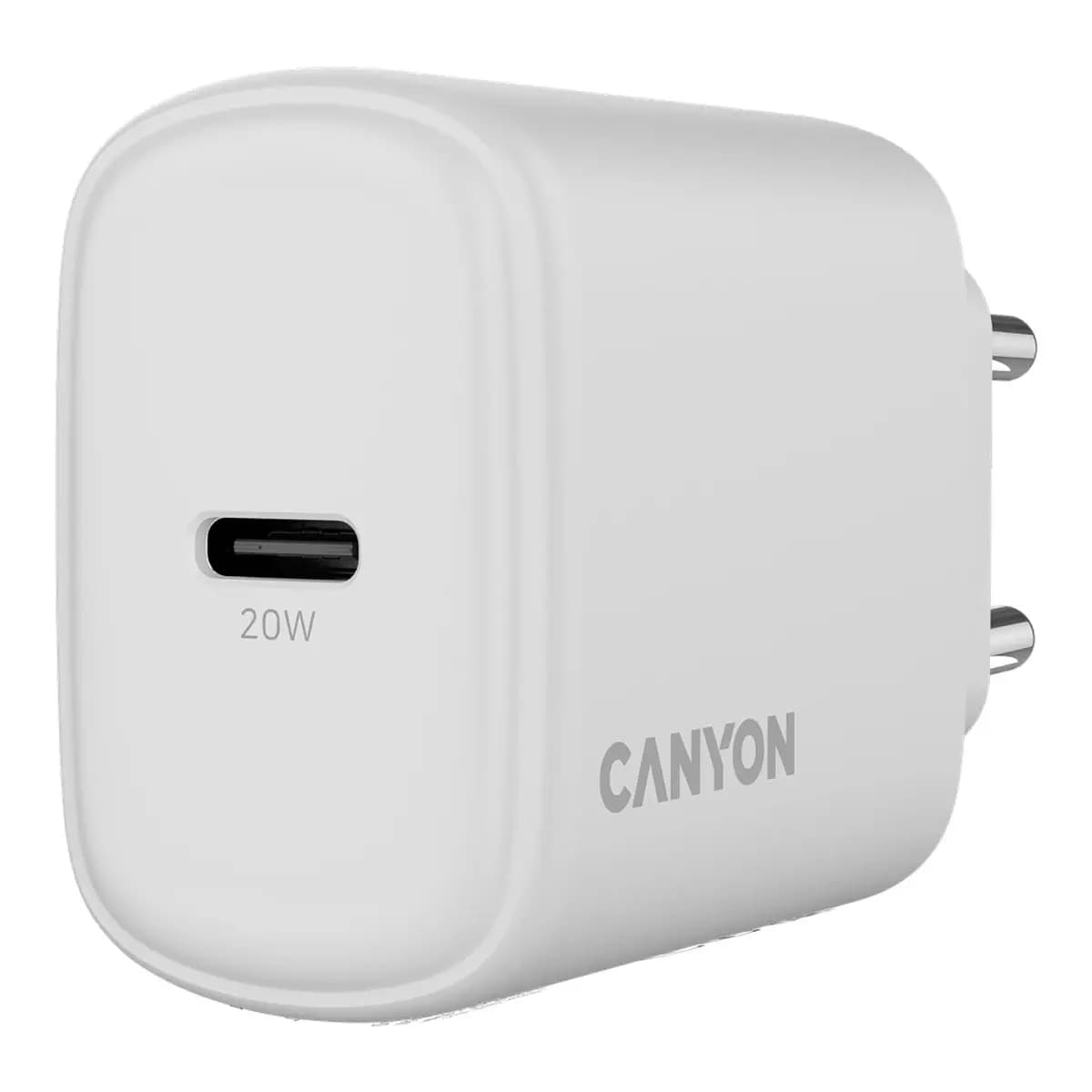 Canyon Punjač OnCharge 200 20W, 1xPD, EU, Bijeli – Brzo punjenje, Kompaktna veličina
