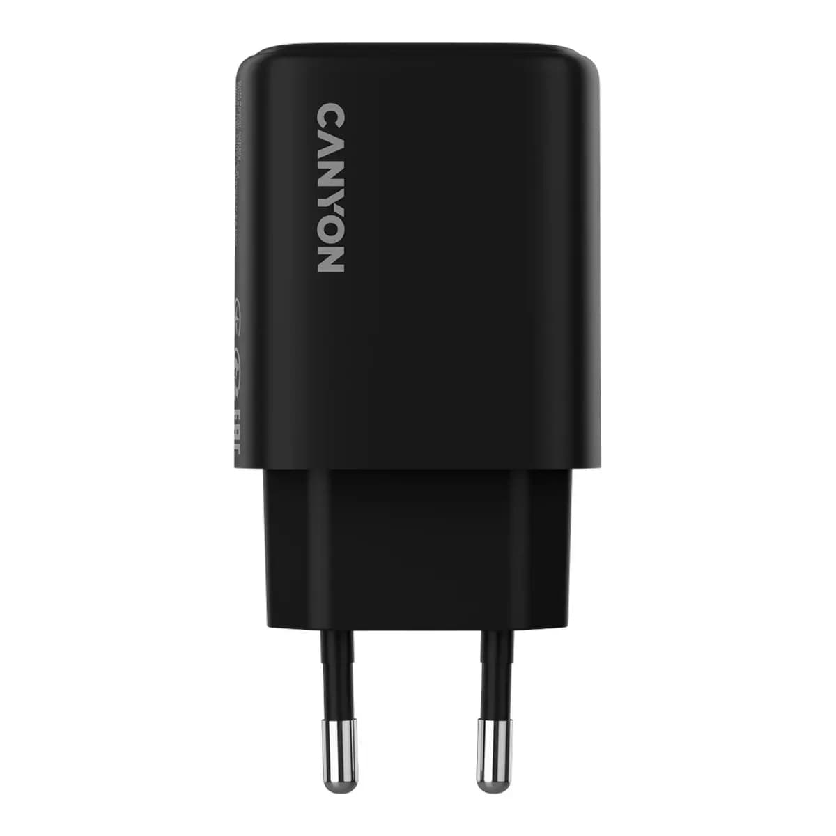 Canyon Punjač OnCharge 200 20W, 1x PD, 1x QC, EU, Crni – Brzo punjenje, Kompaktni dizajn