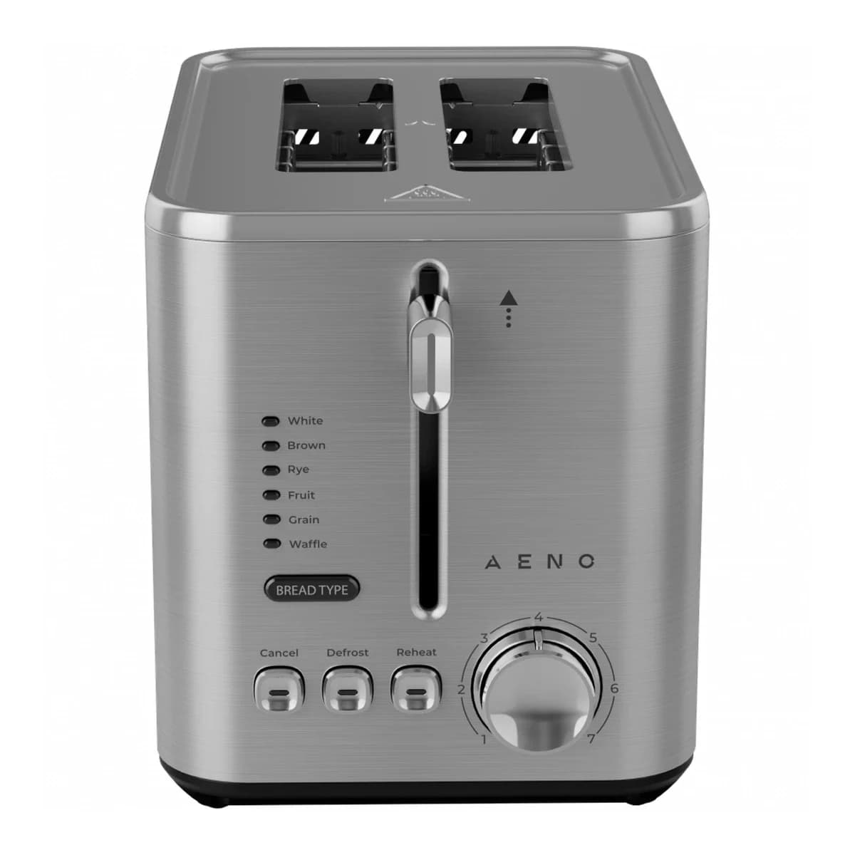 AENO Toster Kuhinjko Mehanički, 2 Slota, 950W, 7 Nivoa Pečenja, Funkcija Odmrzavanja, Inox