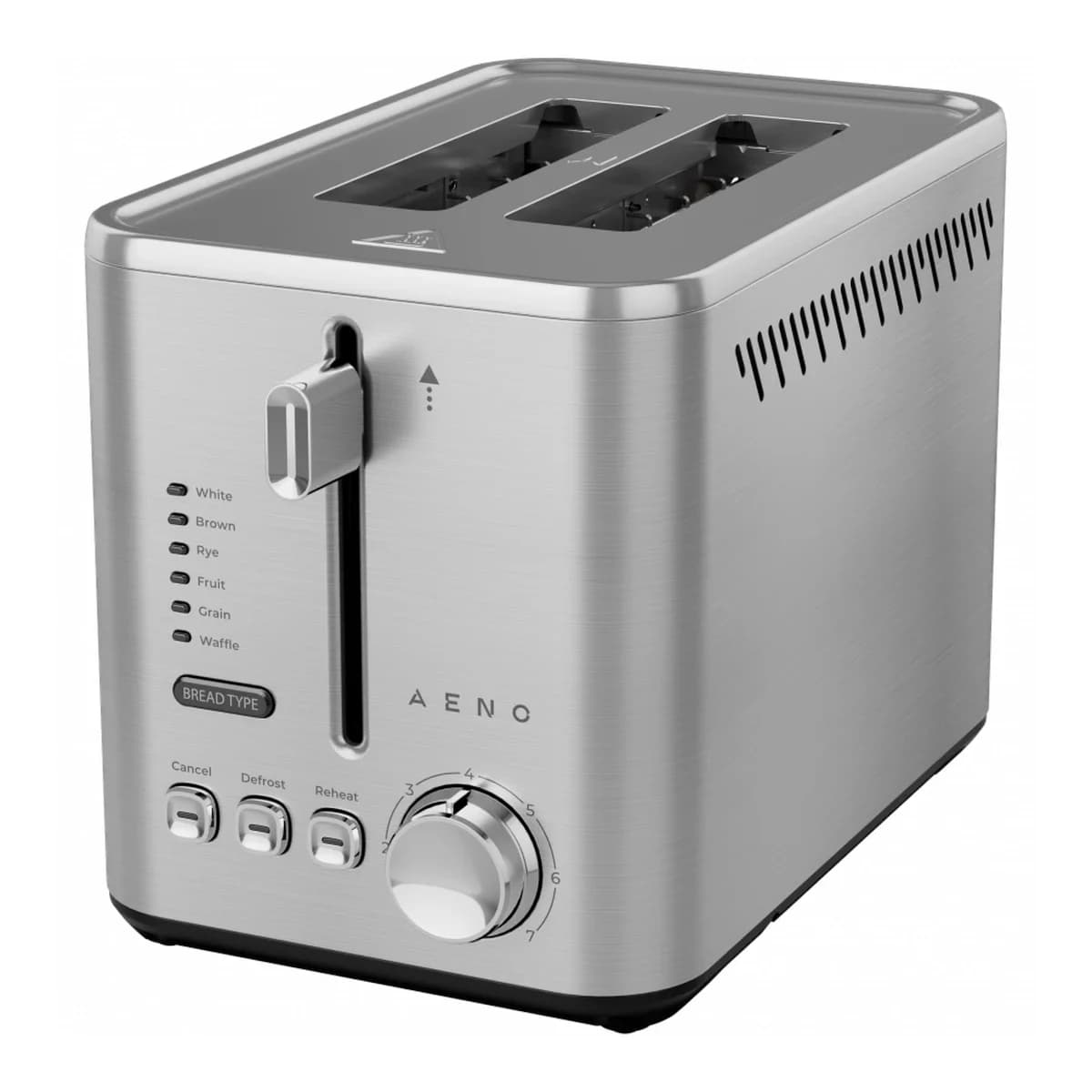 AENO Toster Kuhinjko Mehanički, 2 Slota, 950W, 7 Nivoa Pečenja, Funkcija Odmrzavanja, Inox