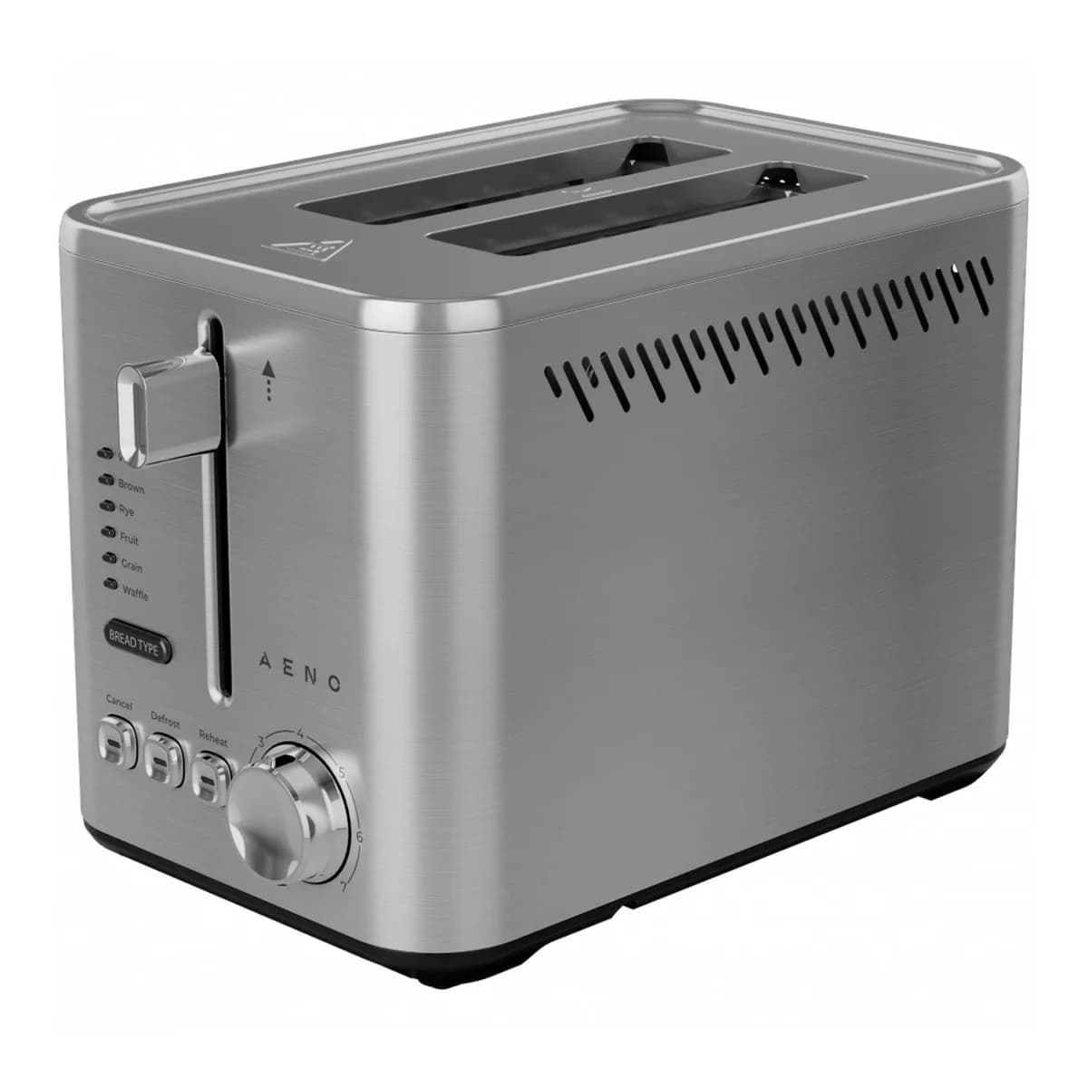 AENO Toster Kuhinjko Mehanički, 2 Slota, 950W, 7 Nivoa Pečenja, Funkcija Odmrzavanja, Inox
