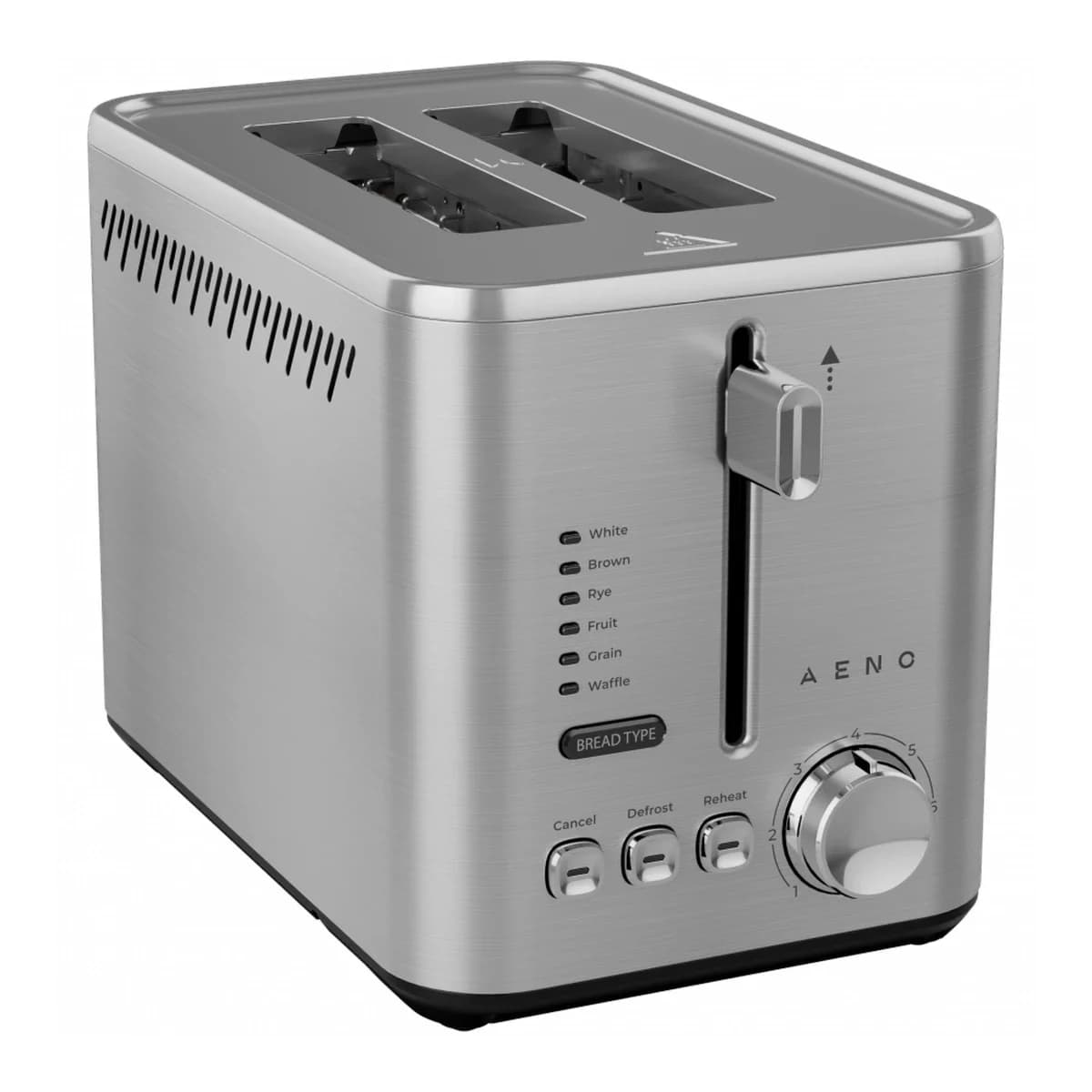 AENO Toster Kuhinjko Mehanički, 2 Slota, 950W, 7 Nivoa Pečenja, Funkcija Odmrzavanja, Inox