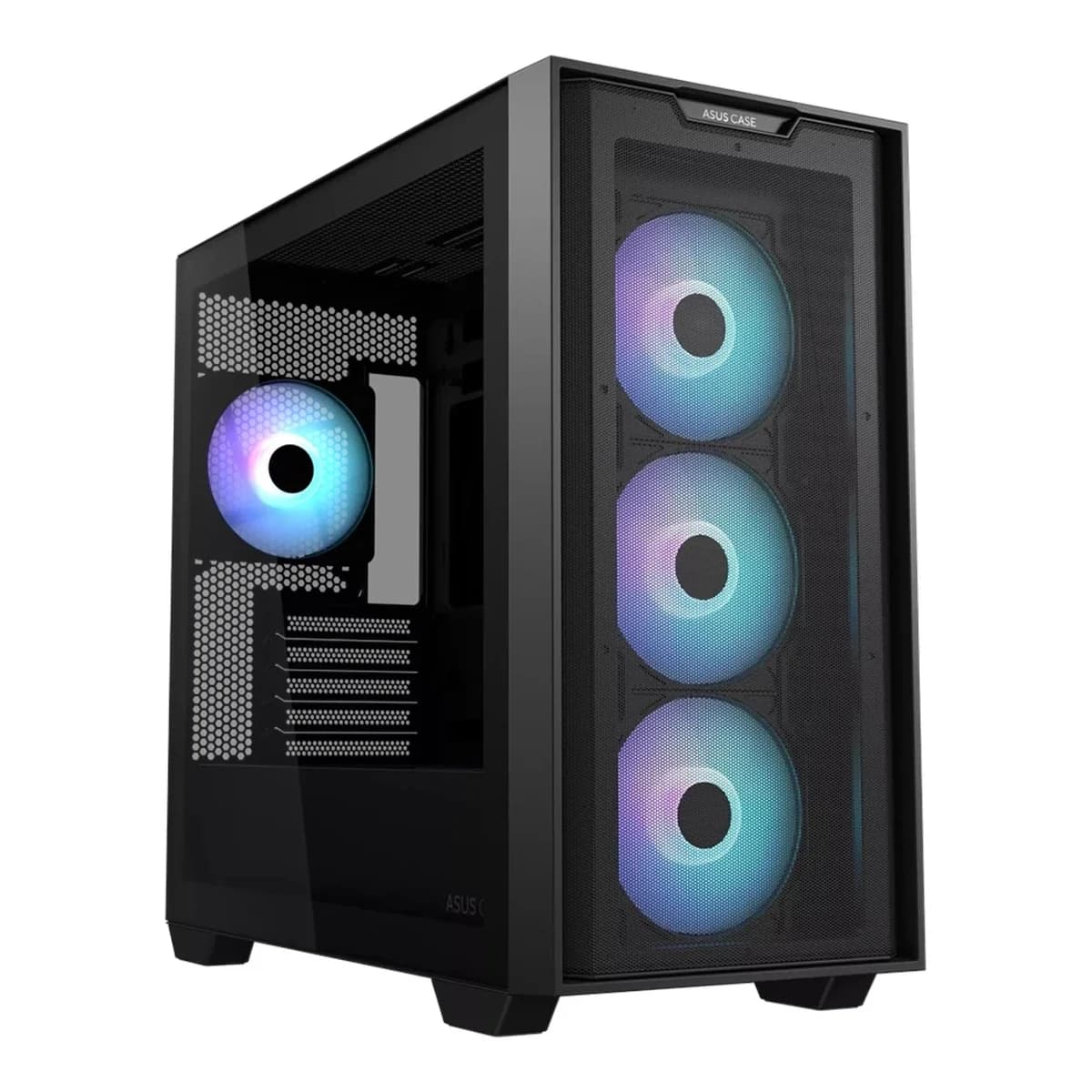 ASUS A21 PLUS TG ARGB BLACK4x 120mm ARGB fans, microATXMini-ITX,