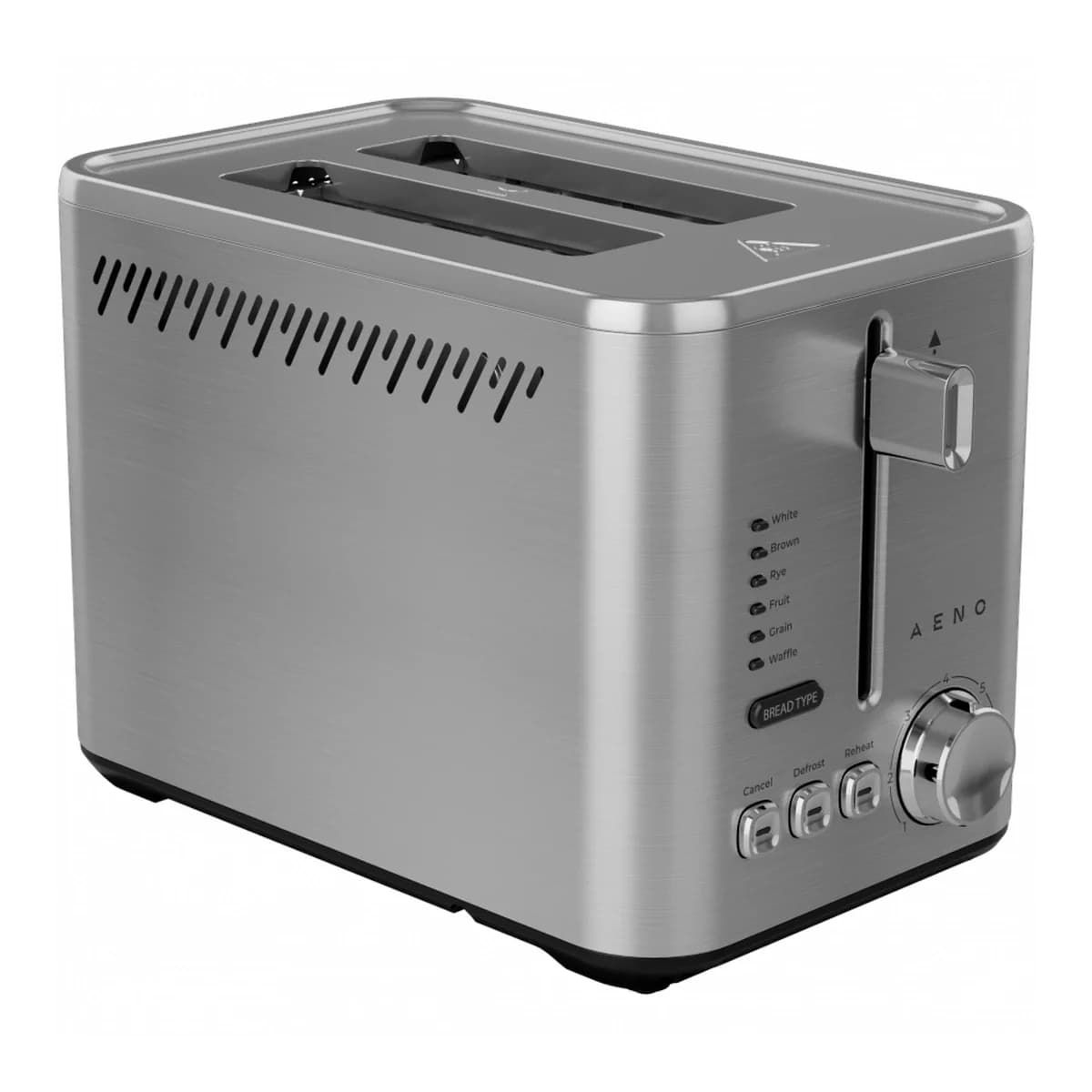AENO Toster Kuhinjko Mehanički, 2 Slota, 950W, 7 Nivoa Pečenja, Funkcija Odmrzavanja, Inox