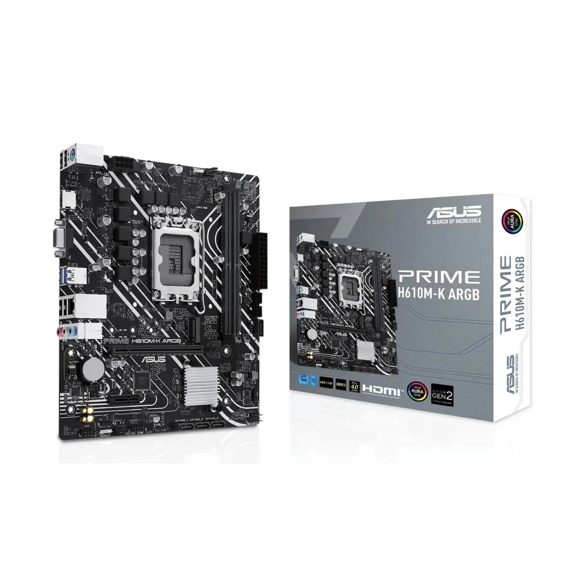 ASUS MB PRIME H610M-K ARGBLGA1700, 2xDDR5, 1x M.2, 6xUSB1x VGA, 1x HDMI, mATX