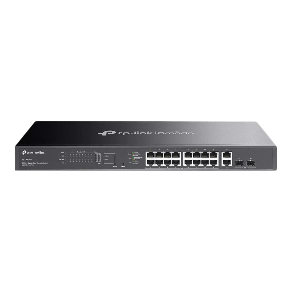 TP-LINK Switch 20-Port Gigabit Omada, Smart Managed, 16x PoE+, 2x SFP, Rackmount