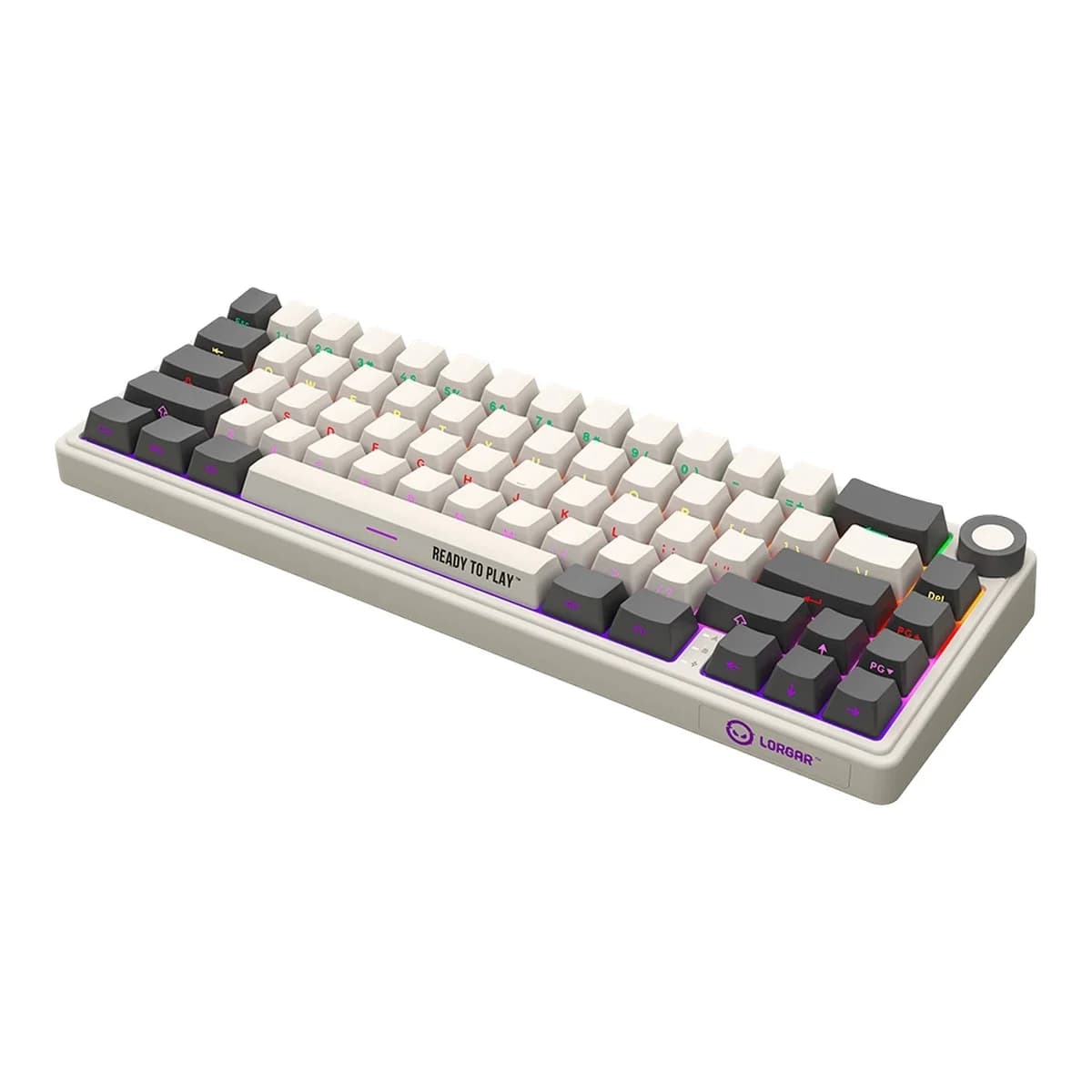 LORGAR Tastatura Bezicna Mehanicka Gaming KBP70MW, Bluetooth/2.4GHz/USB, Toxic Purple Switch, 65%, RGB