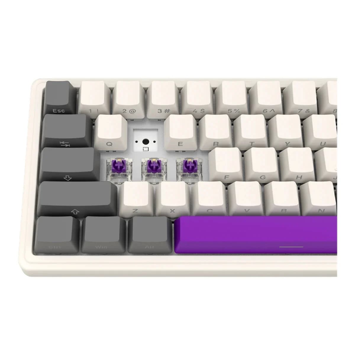 LORGAR Tastatura Bezicna Mehanicka Gaming KBP70MW, Bluetooth/2.4GHz/USB, Toxic Purple Switch, 65%, RGB