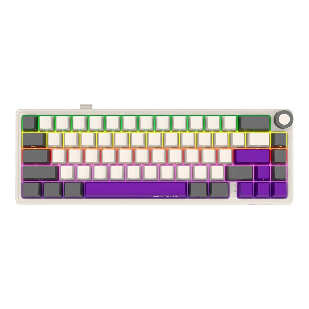 LORGAR Tastatura Bezicna Mehanicka Gaming KBP70MW, Bluetooth/2.4GHz/USB, Toxic Purple Switch, 65%, RGB