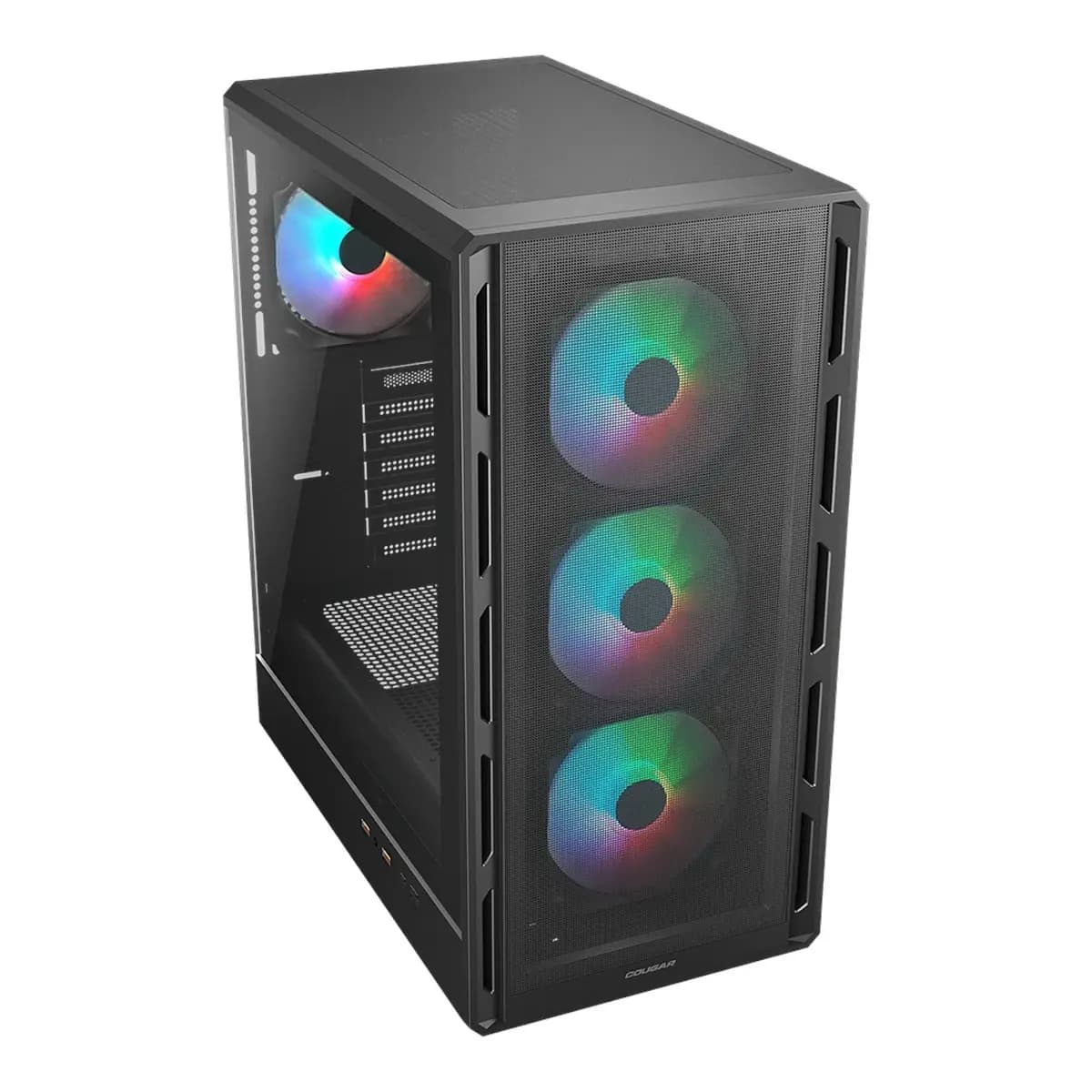 COUGAR Kućište AIRFACE PURE RGB Srednji Toranj, RGB osvjetljenje, Crno, Stakleni panel