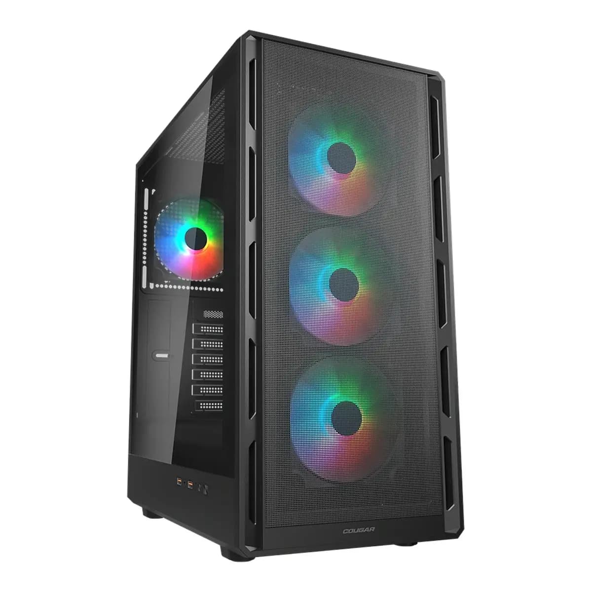 COUGAR Kućište AIRFACE PURE RGB Srednji Toranj, RGB osvjetljenje, Crno, Stakleni panel