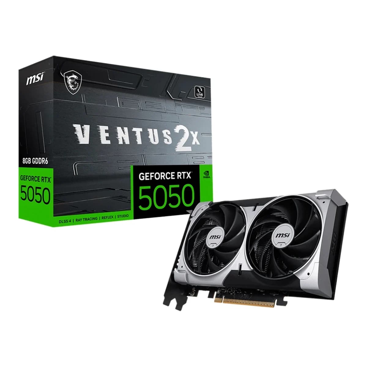 MSI GeForce RTX 5050 VENTUS 2X OC 8G Graphics Card w/ HDMI, Triple DP