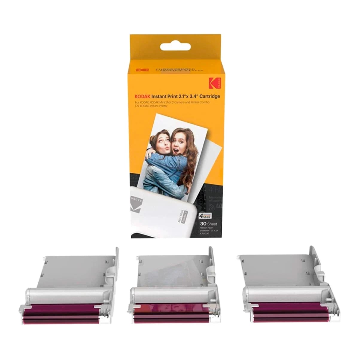 Kodak 30 Pakovanje 4PASS Prave Fotografije – 2.1"x3.4", Laminirano, Sve-u-jednom