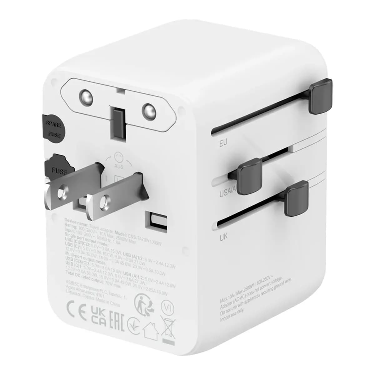 CANYON Adapter OnTour 70W CNS-TA70W1006W Univerzalni Punjač za Sve Utičnice