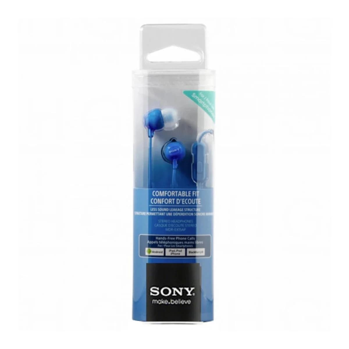 Sony slušalice EX-15 plave sa mikrofonom