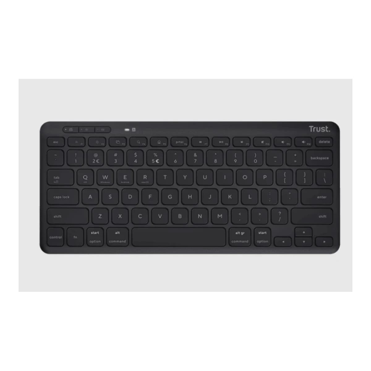 Trust Lyra wireless tastatura, USB 1.1, RF 2.4GHz, Bluetooth5.0, US layout