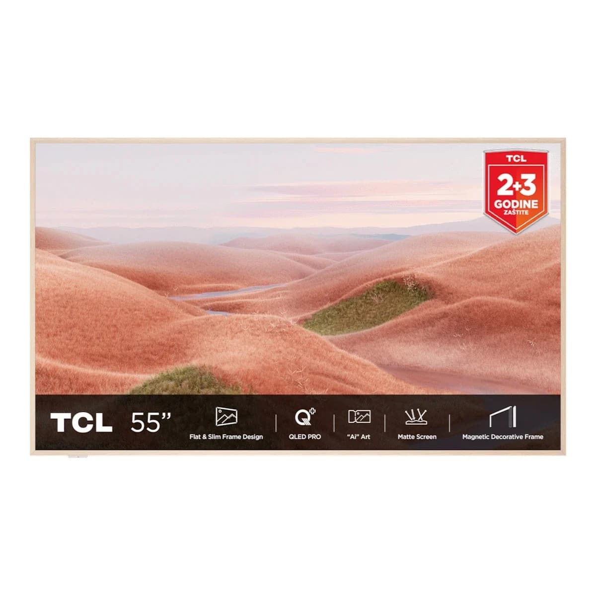TCL TV 55" 4K QLED 55A300W, Smart TV, Google OS, 144Hz, Dolby Atmos, HDMI 2.1