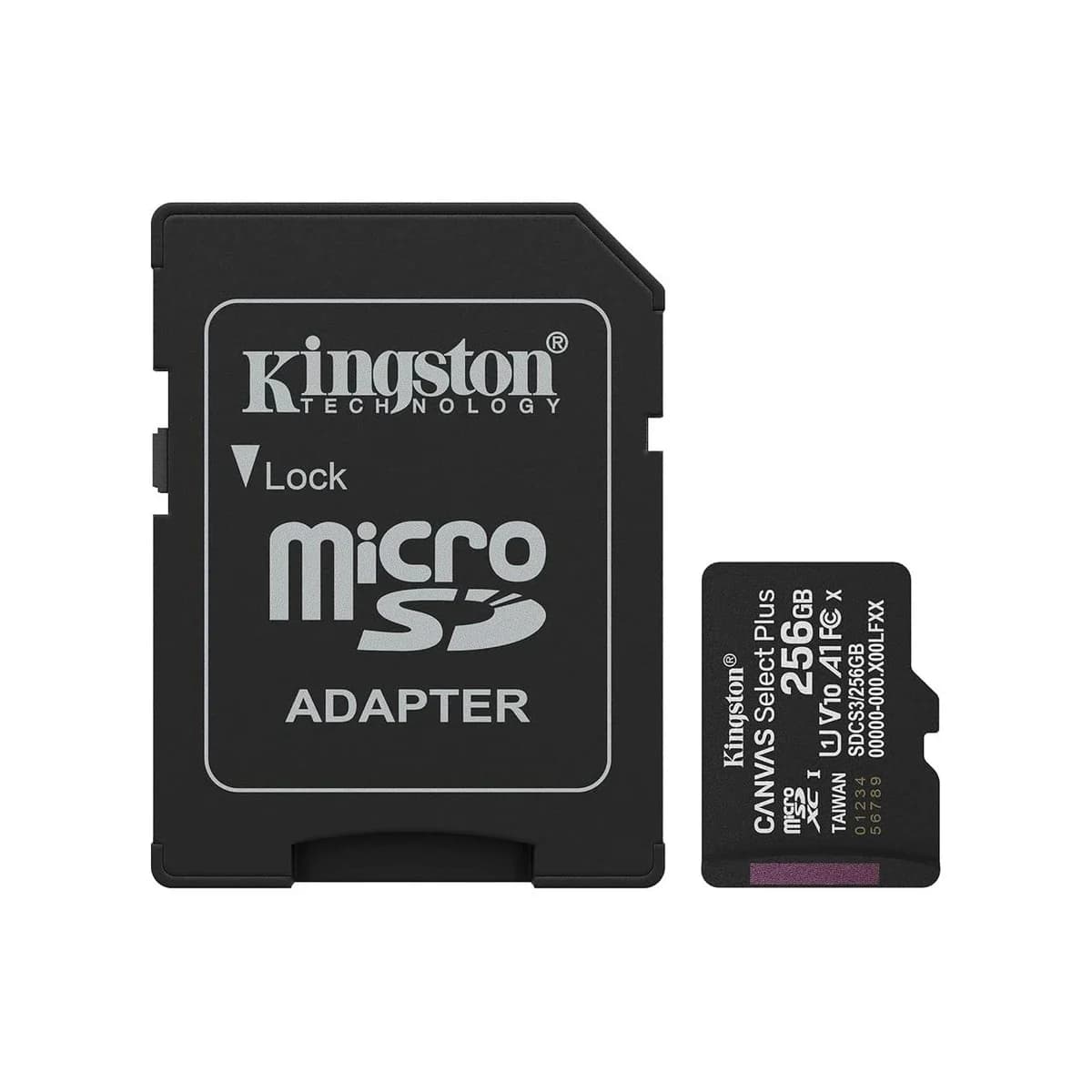 KINGSTON Memorijska kartica microSDXC Canvas Select Plus Gen3, 256GB, 150MB/s, A1, Class 10, SD Adapter