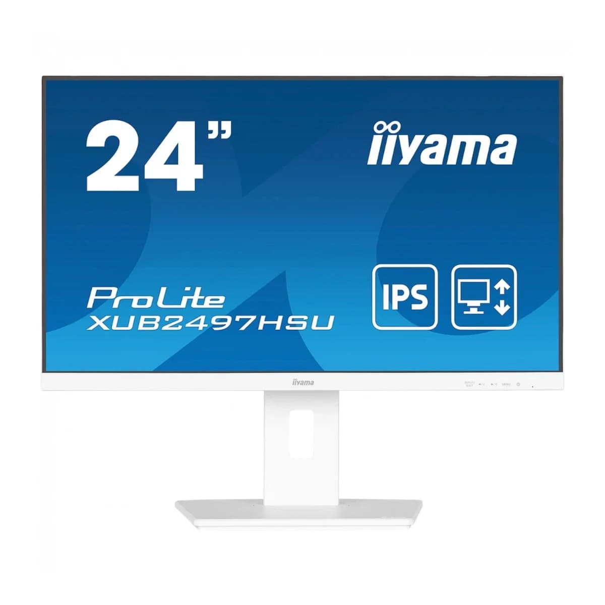IIYAMA Monitor XUB2497HSU-W2 24" Full HD, IPS Panel, 100Hz, 1ms, Ergonomski, USB Hub, Zvučnici, Bijeli