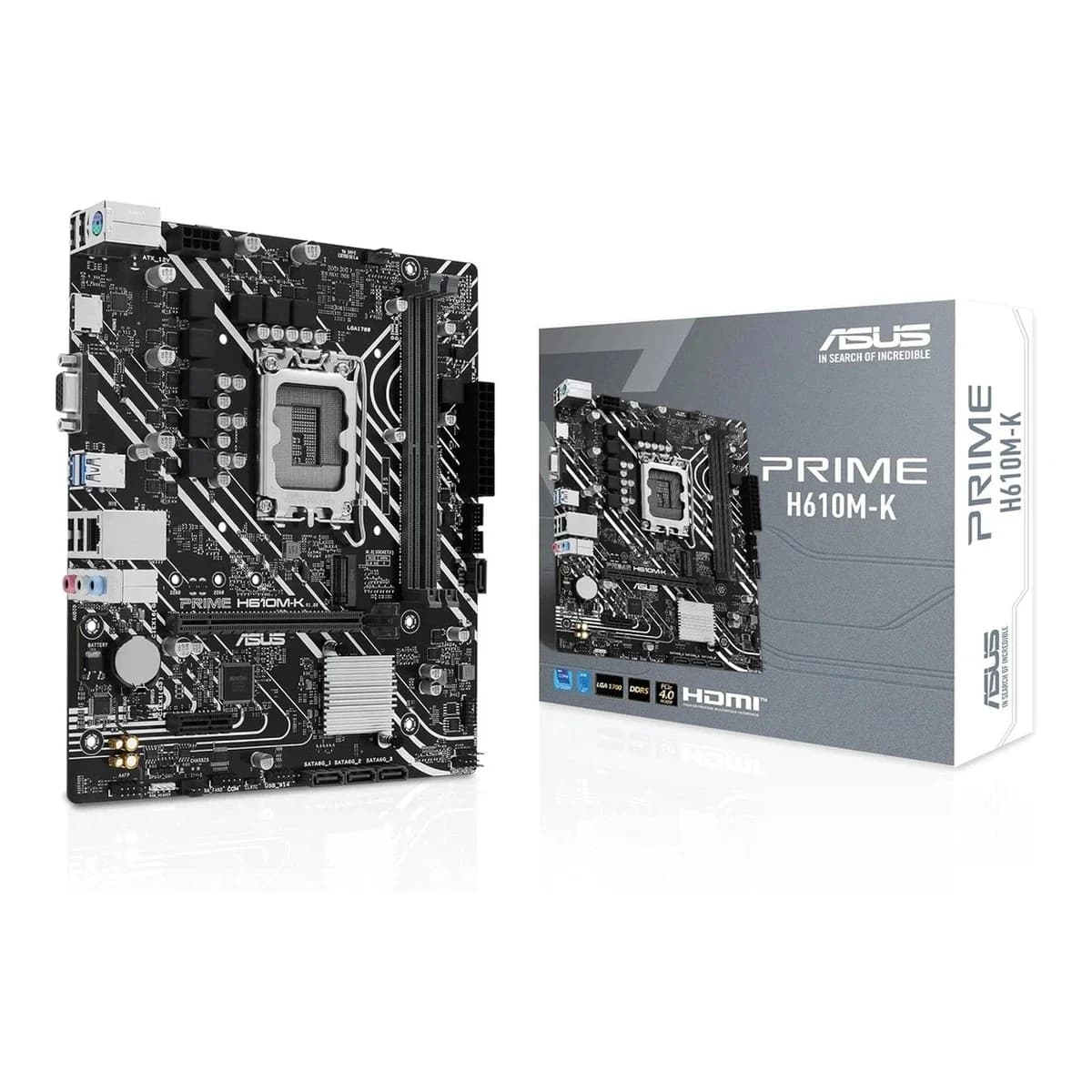 ASUS MB PRIME H610M-KLGA 1700, 2x DDR5,1x M.2,6xUSB1x VGA, 1x HDMI, mATX