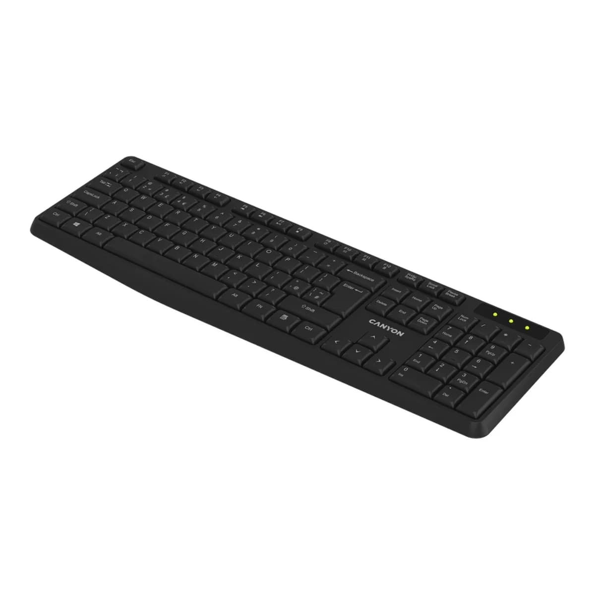 CANYON Tastatura Bezicna Membranska KB-W01, 2.4GHz, Full-Size, Spill Resistant