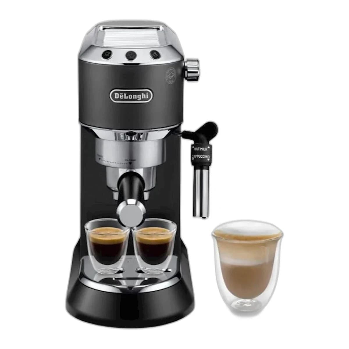 DELONGHI Aparat za kafu Dedica EC685.B, Thermoblock tehnologija, Podesivi Cappuccino sistem, 15 bara, Crna mat završna obrada
