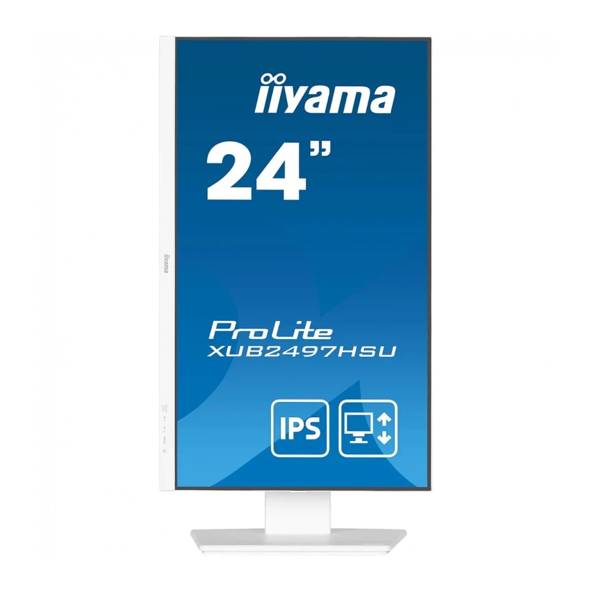 IIYAMA Monitor XUB2497HSU-W2 24" Full HD, IPS Panel, 100Hz, 1ms, Ergonomski, USB Hub, Zvučnici, Bijeli