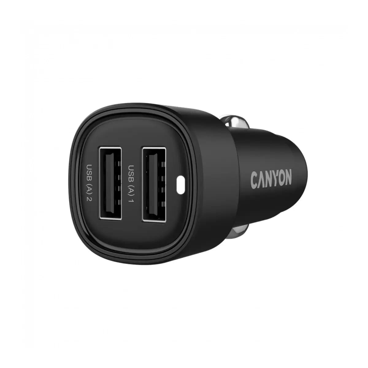CANYON punjač za auto OnDrive 24 24W 2xUSB-A Crna