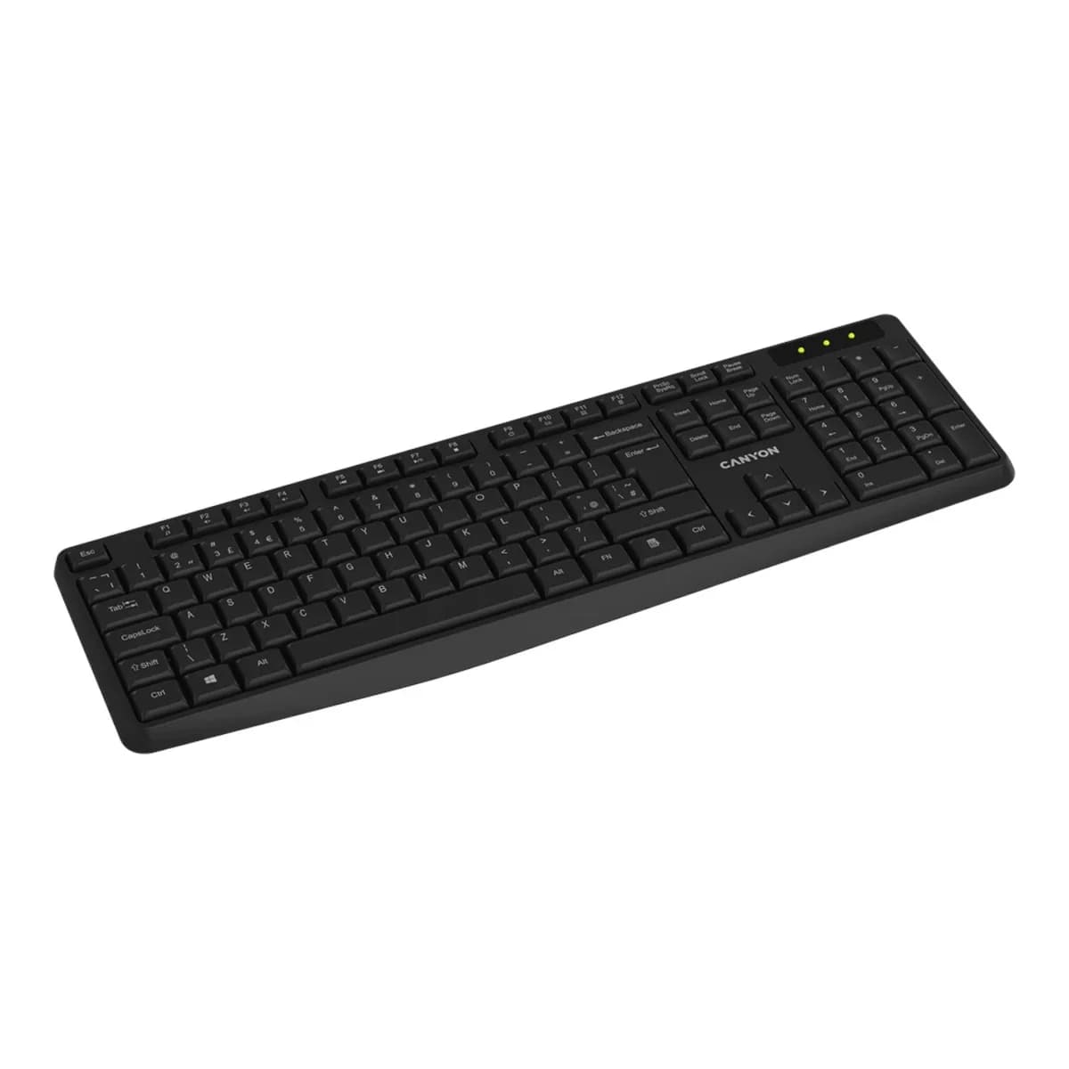 CANYON Tastatura Bezicna Membranska KB-W01, 2.4GHz, Full-Size, Spill Resistant