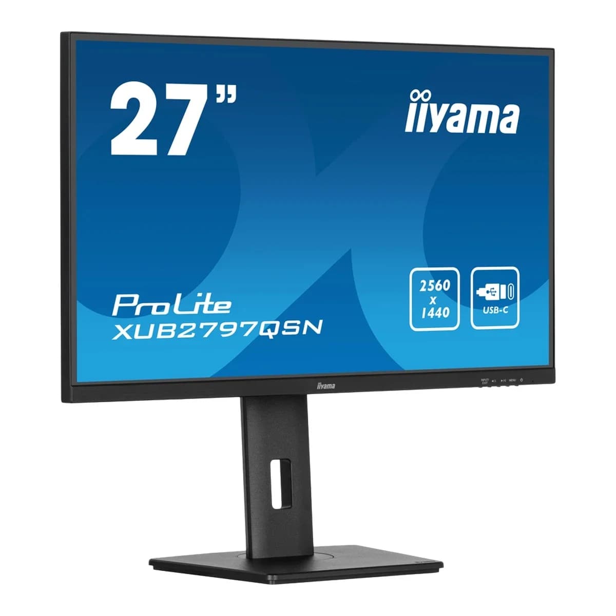 IIYAMA Monitor XUB2797QSN-B2 27" QHD, IPS Panel, 100Hz, 1ms, USB-C 65W, RJ45, Daisy Chain, Ergonomski