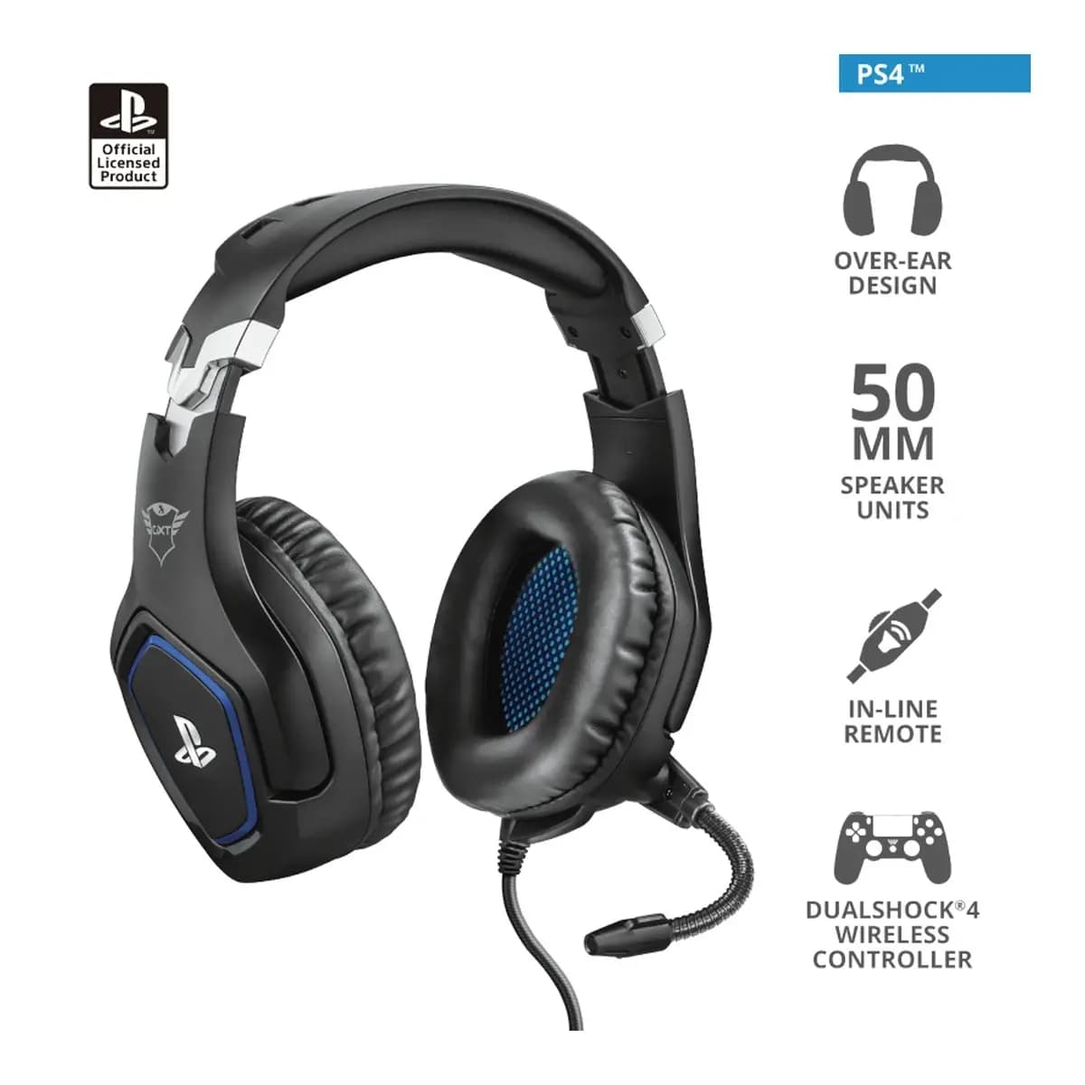 Trust GXT488 PS4 slušalicežičane crne Forze