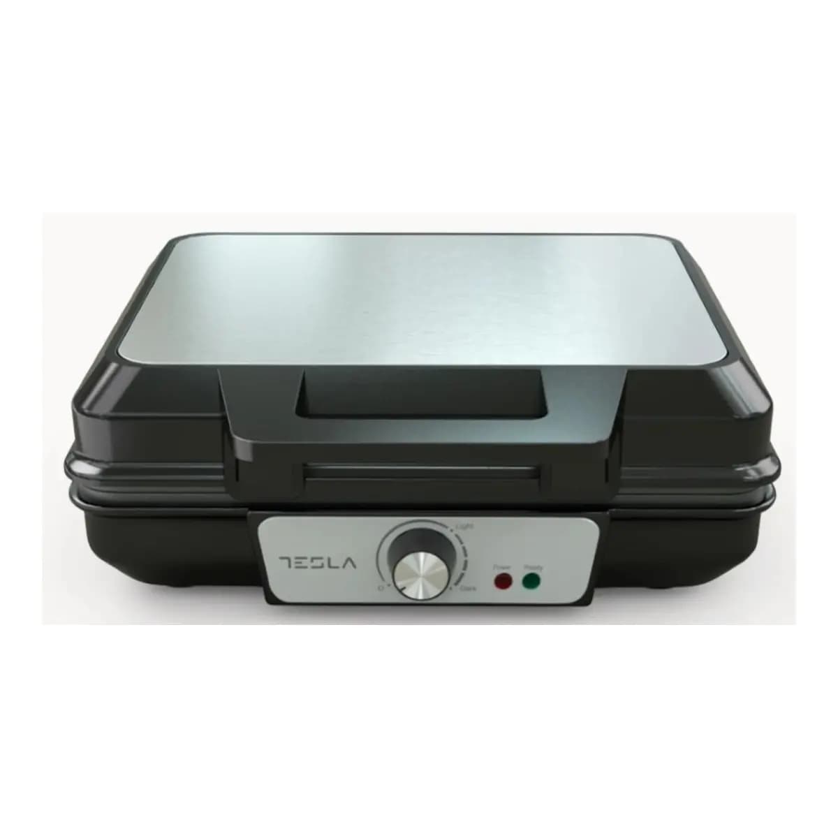 TESLA Waffle Toster WM200BXSnaga 1000 W; Hladna ručka nadodir; Ploče s neljepljivim premazom