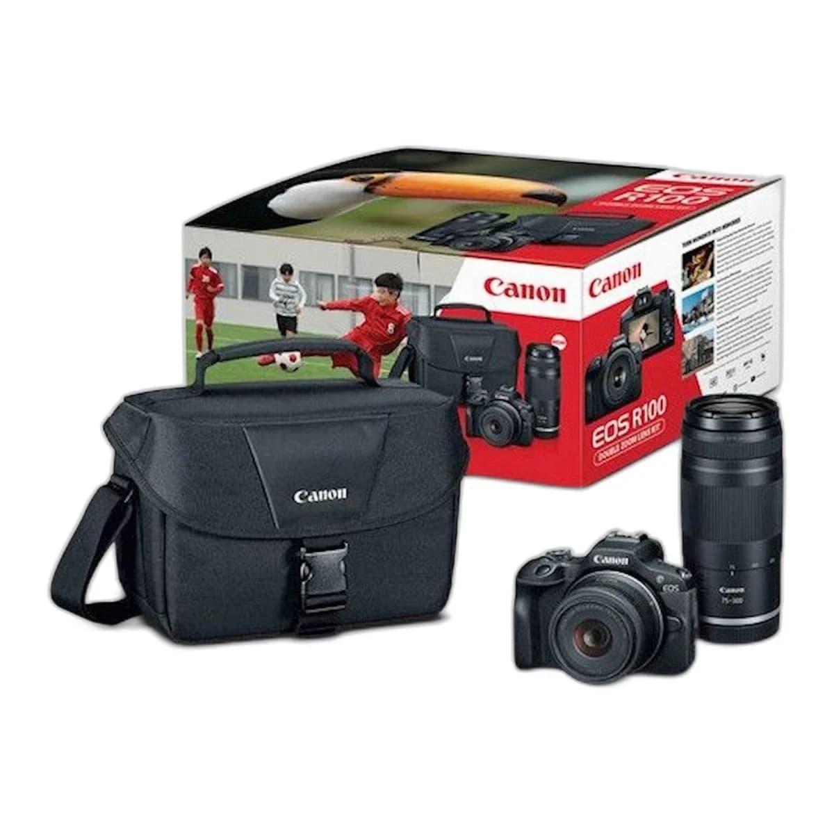 Fotoaparat CANON R100 + RFS18-45+RF75-300