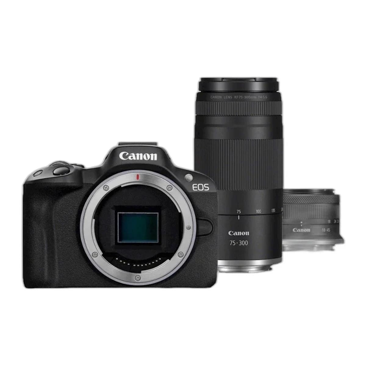 Fotoaparat CANON R50 BK+RF-S18-45+RF75-300