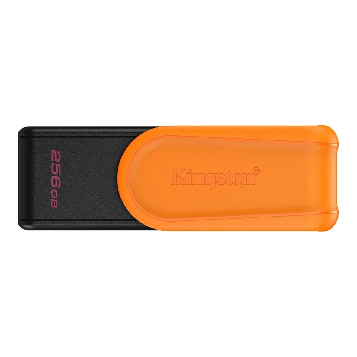 KINGSTON USB Stik DataTraveler Exodia S, 256GB, USB 3.2 Gen 1, Black/Orange, 360° Swivel