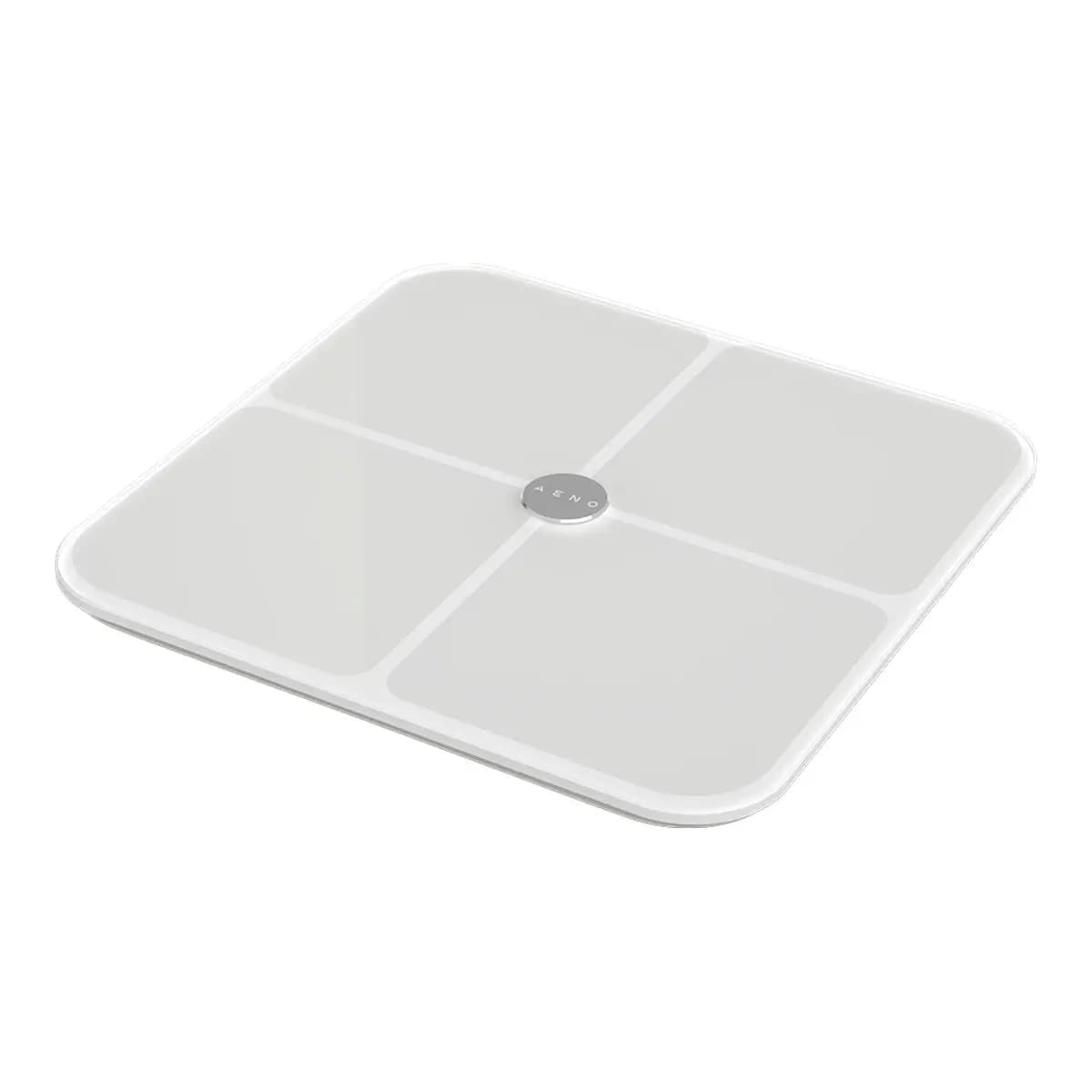 AENO Pametna vaga BS1S, Bluetooth, 15 parametara tijela, AENO App, Kaljeno staklo, Bijela