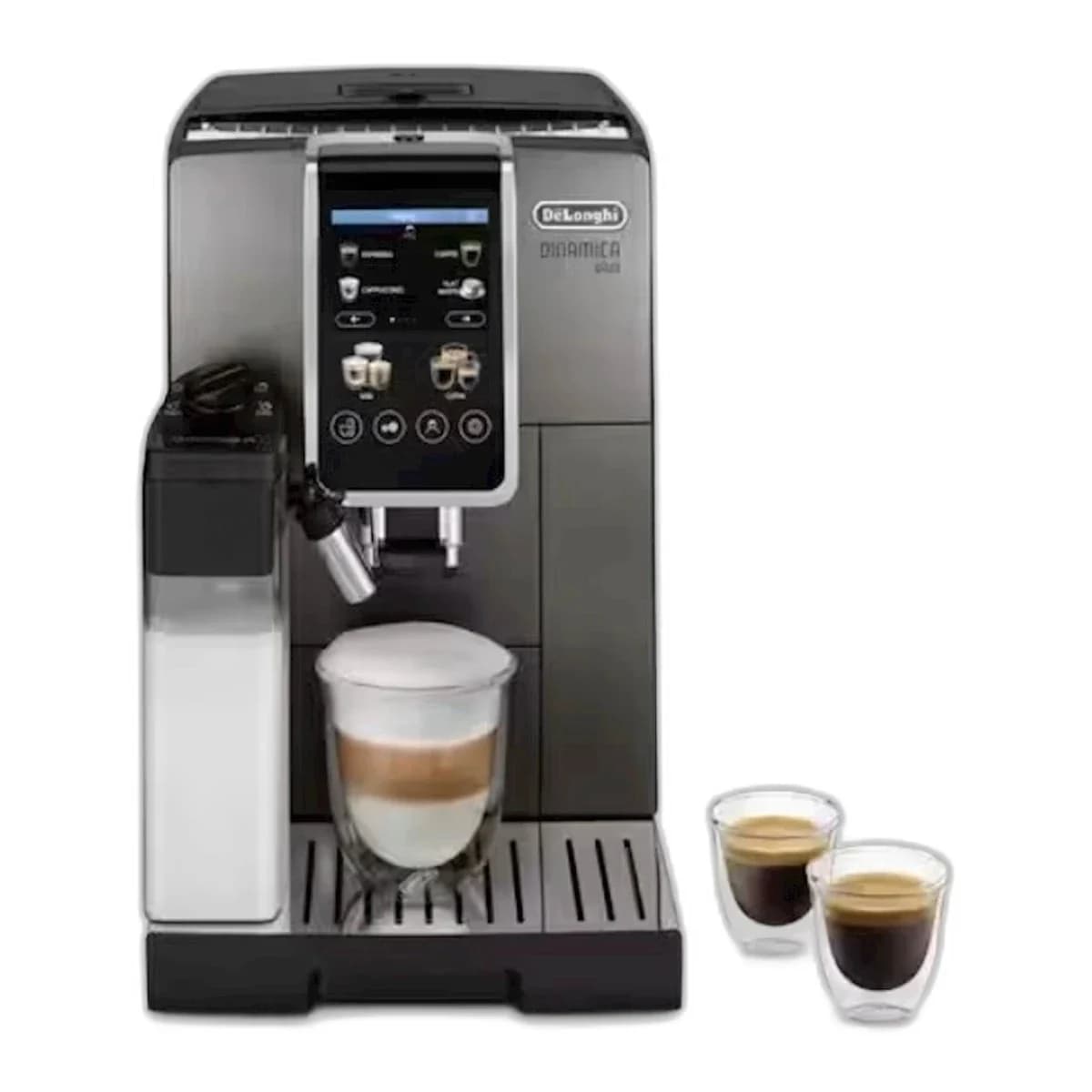 DELONGHI Aparat za kafu Dinamica Plus ECAM380.95.TB, 3.5" LCD zaslon u boji, LatteCrema Hot sistem, 24 napitka, 4 korisnička profila