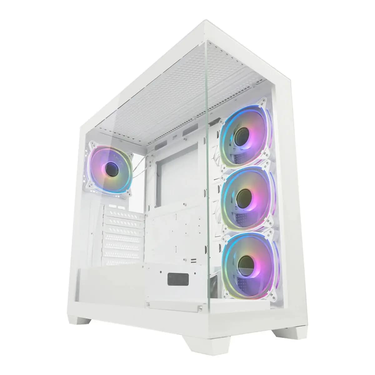 LC-Power Case Gaming 715W Midi-tower, ATX, 4x ARGB fan1x USB-C, 2x USB-A, White
