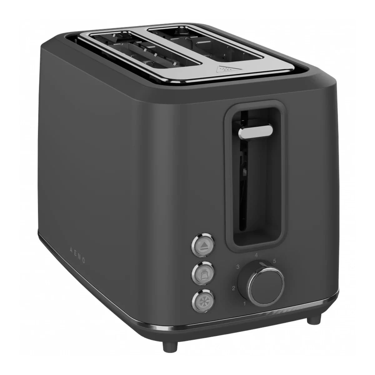 AENO Toster Electric Toaster Grey, 1080W, 2 utora, 7 nivoa pečenja, Funkcije odmrzavanja i podgrijavanja