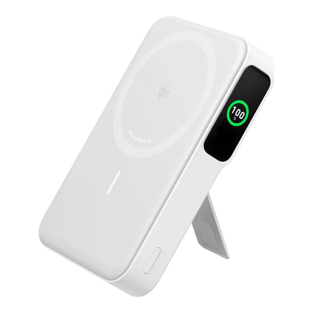 ANKER Eksterna Baterija MagGo 10K, 10000 mAh, Qi2 15W MagSafe, LCD Display, USB-C PD 27W, White