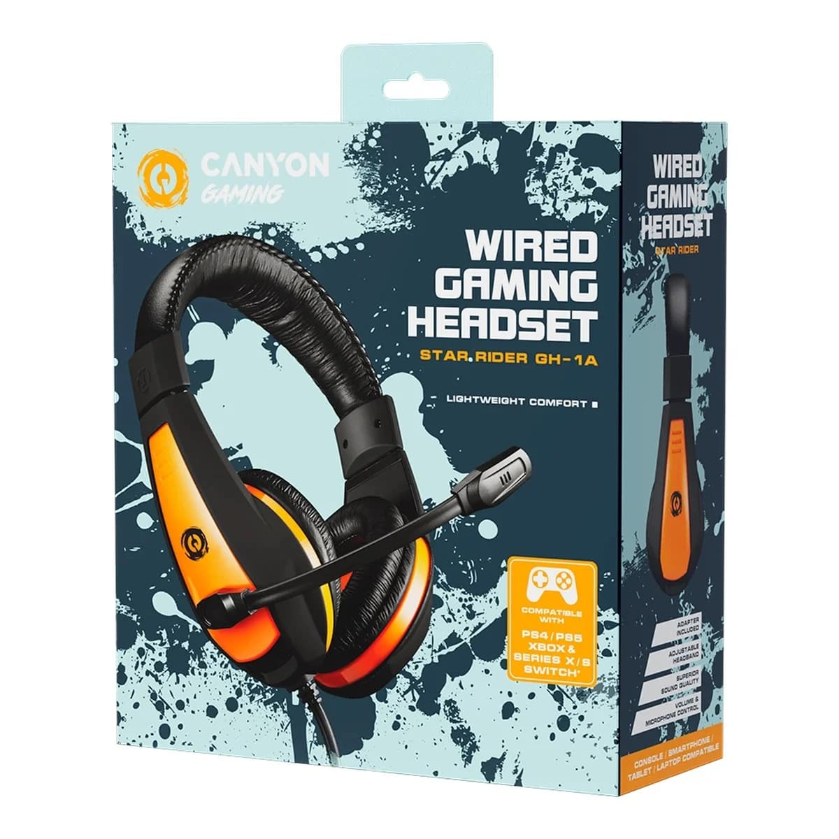 CANYON Star Raider GH-1A Gaming headset 3.5mm jack with adjustable microphone and volume control with