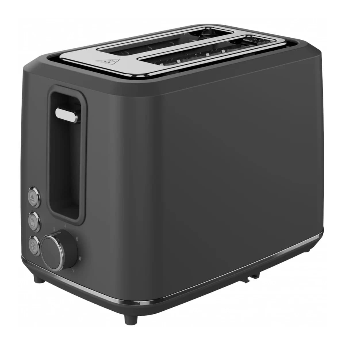 AENO Toster Electric Toaster Grey, 1080W, 2 utora, 7 nivoa pečenja, Funkcije odmrzavanja i podgrijavanja